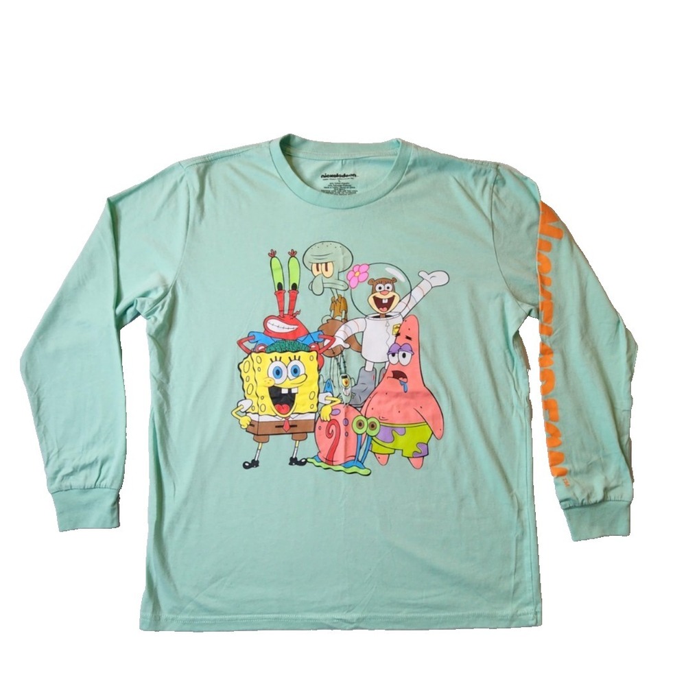 SpongeBob Unisex All Friend Long Sleeve T-Shirt Size Large